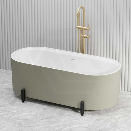 Fienza Aluca 1500/1700mm Acrylic Oval Freestanding Bathtub with Overflow & Adjustable Legs Variant Colour Available