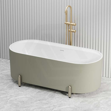 Fienza Aluca 1500/1700mm Acrylic Oval Freestanding Bathtub with Overflow & Adjustable Legs Variant Colour Available