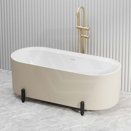 Fienza Aluca 1500/1700mm Acrylic Oval Freestanding Bathtub with Overflow & Adjustable Legs Variant Colour Available