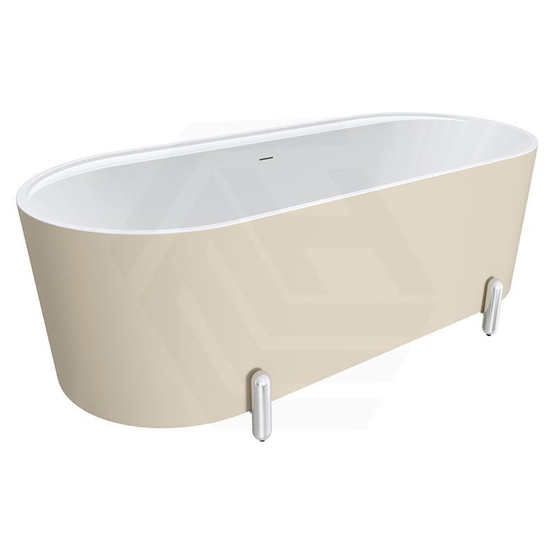 Fienza Aluca Acrylic Oval Freestanding Bathtub with Overflow & Adjustable Legs 1500/1700mm - Variant Colour