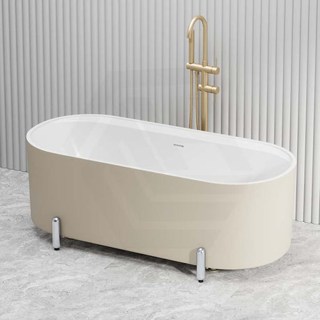 Fienza Aluca 1500/1700mm Acrylic Oval Freestanding Bathtub with Overflow & Adjustable Legs Variant Colour Available
