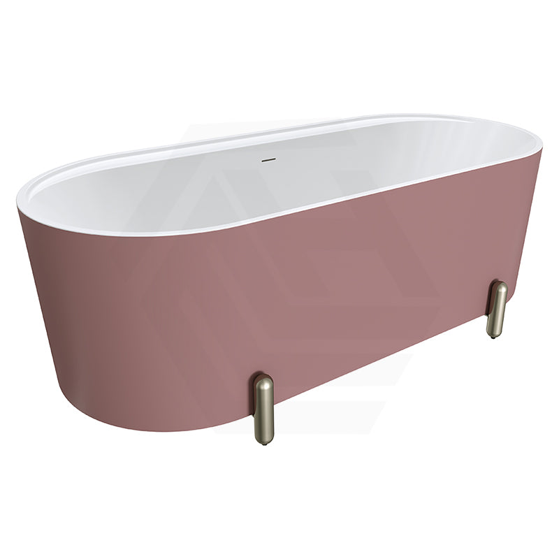 Fienza Aluca Acrylic Oval Freestanding Bathtub with Overflow & Adjustable Legs 1500/1700mm - Variant Colour