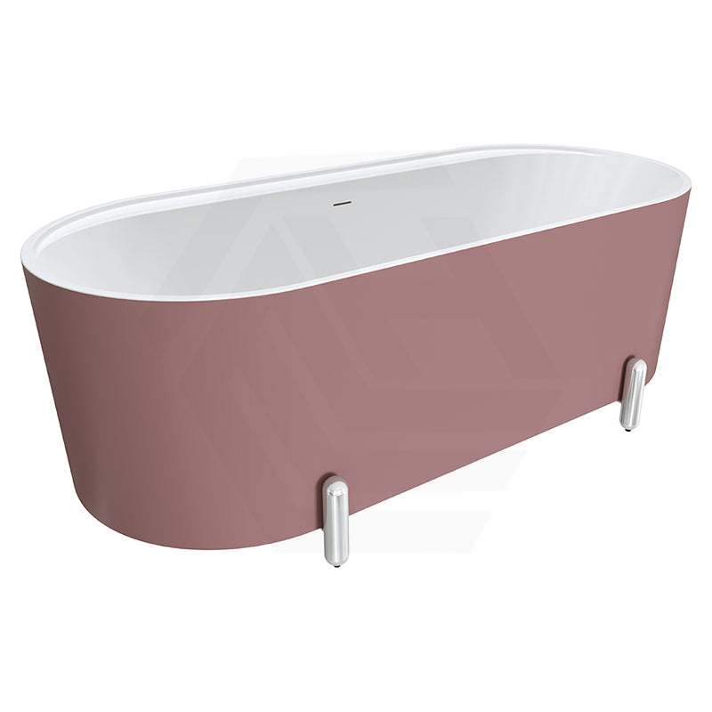 Fienza Aluca Acrylic Oval Freestanding Bathtub with Overflow & Adjustable Legs 1500/1700mm - Variant Colour