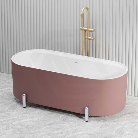 Fienza Aluca 1500/1700mm Acrylic Oval Freestanding Bathtub with Overflow & Adjustable Legs Variant Colour Available