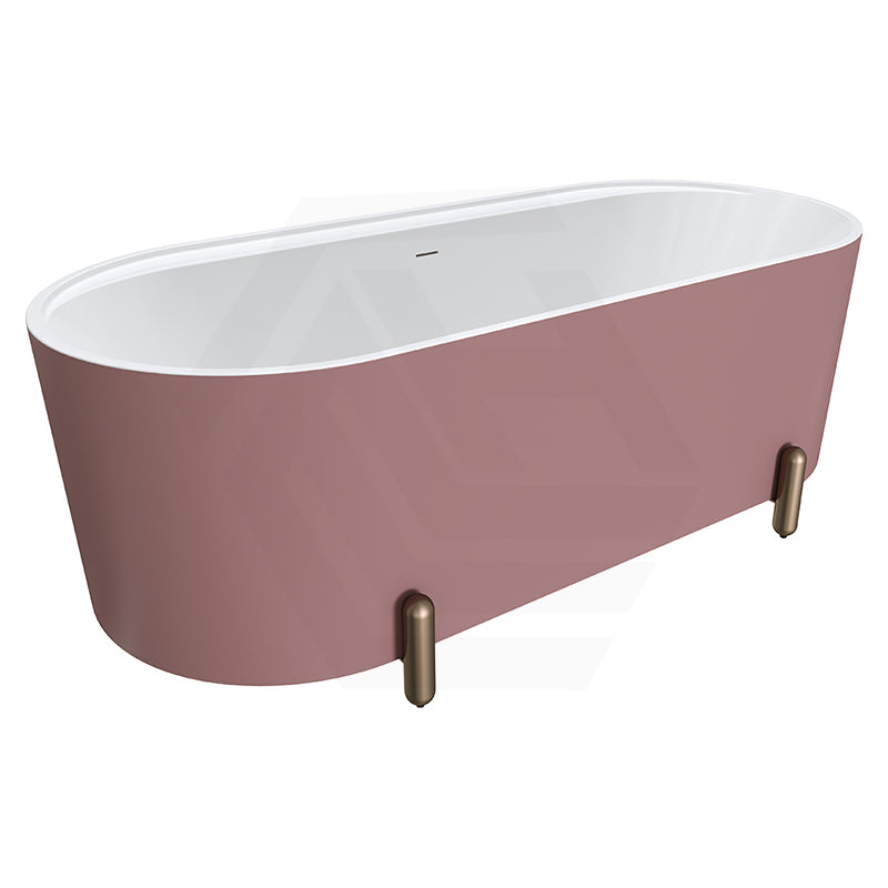 Fienza Aluca Acrylic Oval Freestanding Bathtub with Overflow & Adjustable Legs 1500/1700mm - Variant Colour