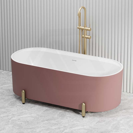 Fienza Aluca 1500/1700mm Acrylic Oval Freestanding Bathtub with Overflow & Adjustable Legs Variant Colour Available