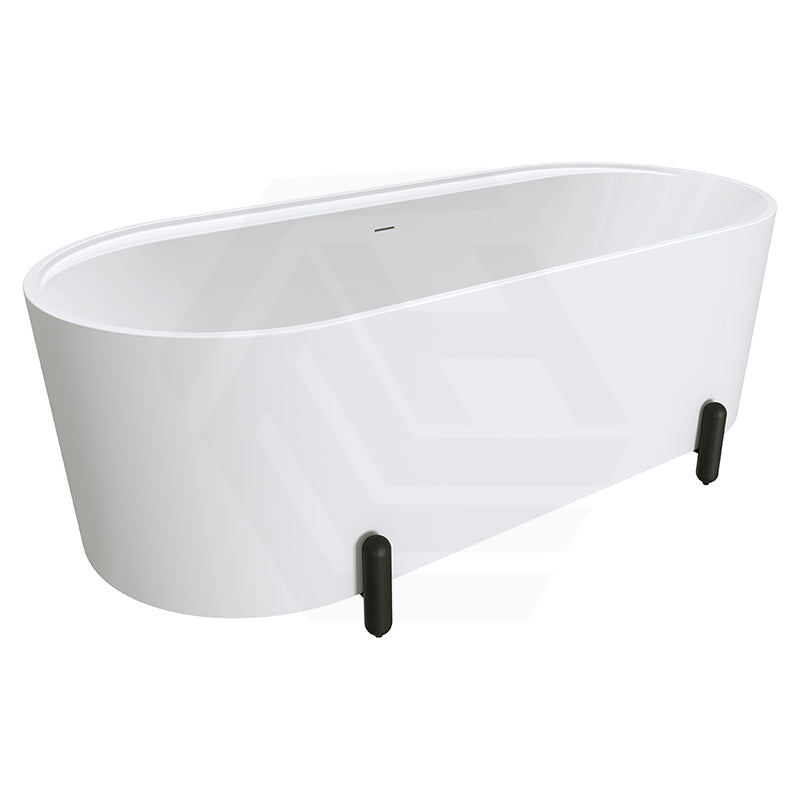 Fienza Aluca Acrylic Oval Freestanding Bathtub with Overflow & Adjustable Legs 1500/1700mm - Variant Colour