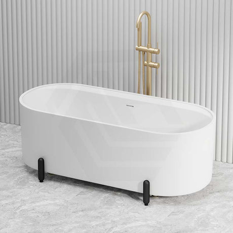 Fienza Aluca 1500/1700mm Acrylic Oval Freestanding Bathtub with Overflow & Adjustable Legs Variant Colour Available