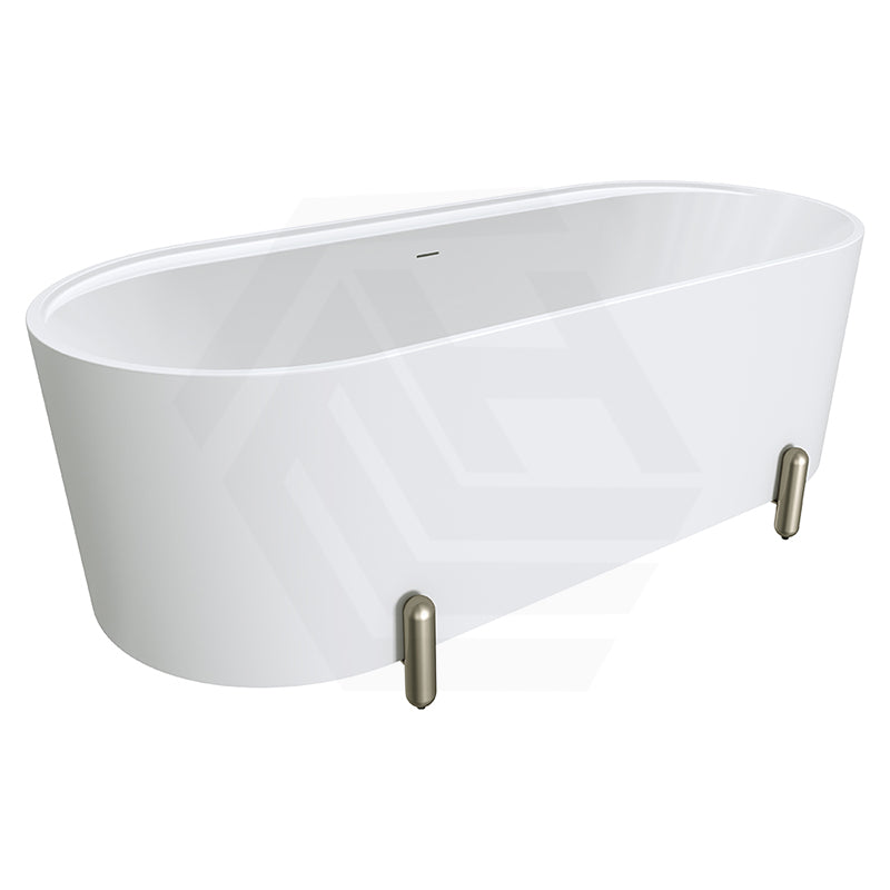Fienza Aluca Acrylic Oval Freestanding Bathtub with Overflow & Adjustable Legs 1500/1700mm - Variant Colour