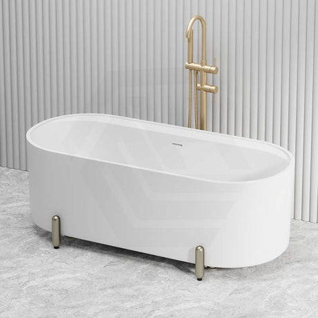 Fienza Aluca 1500/1700mm Acrylic Oval Freestanding Bathtub with Overflow & Adjustable Legs Variant Colour Available