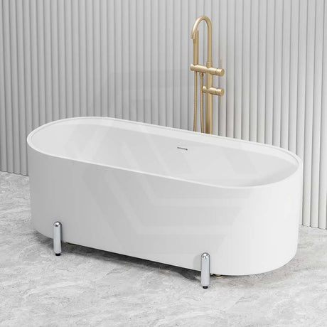 Fienza Aluca 1500/1700mm Acrylic Oval Freestanding Bathtub with Overflow & Adjustable Legs Variant Colour Available