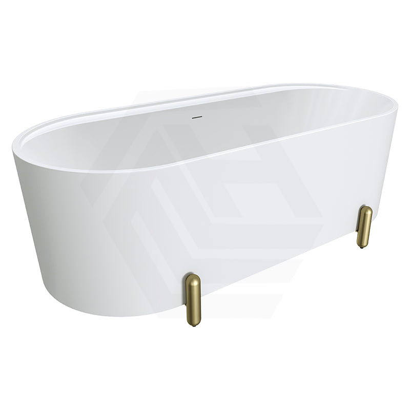 Fienza Aluca Acrylic Oval Freestanding Bathtub with Overflow & Adjustable Legs 1500/1700mm - Variant Colour