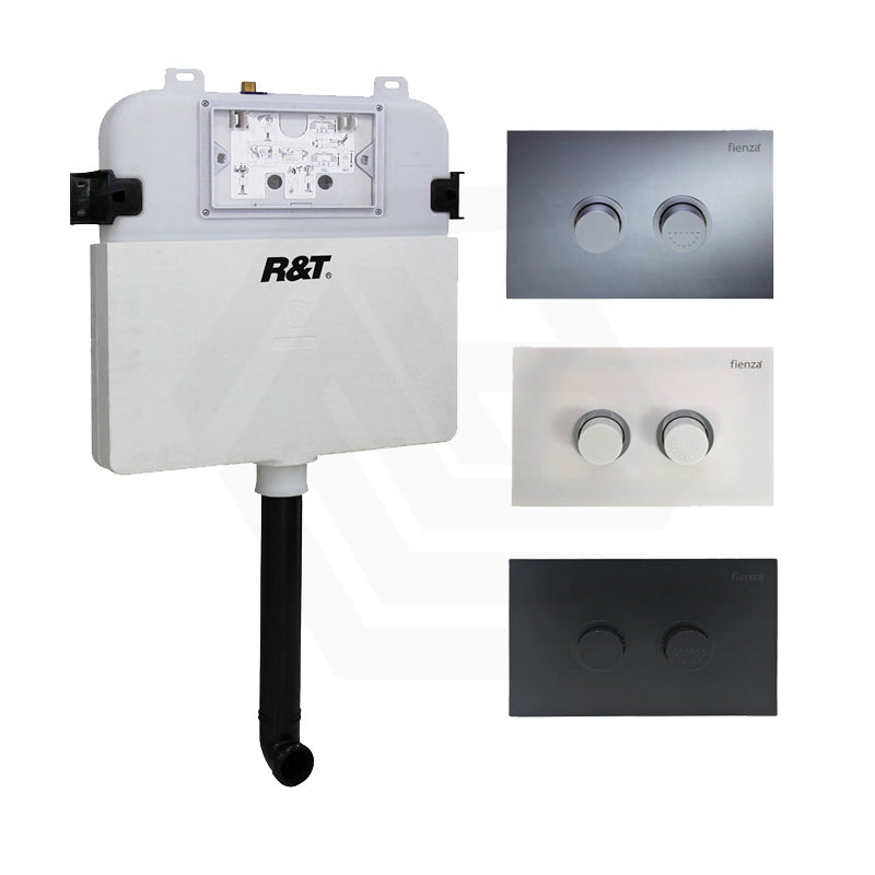 R&T Pneumatic In-Wall Cistern for Wall Faced Toilet Pan with Raised Care Button Available