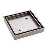 Fienza 115mm Square Tile Bed Floor Waste 75/90mm Outlet - Variant Colours Available