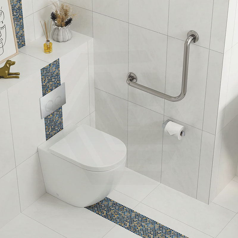 Fienza 450x450mm 90° Care Ambulant Grab Rail Stainless Steel/Matt Black