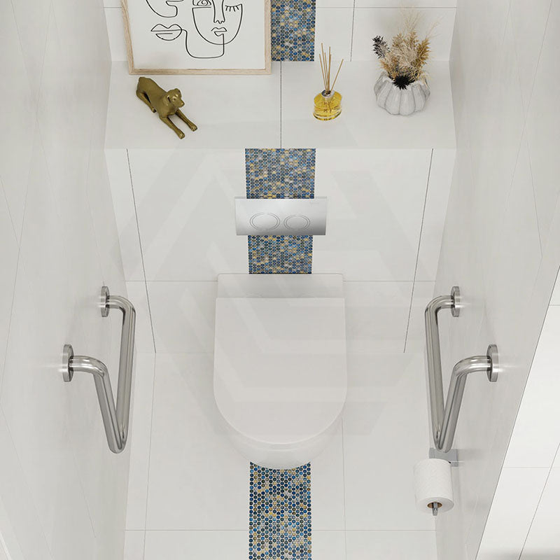 Fienza 450x450mm 90° Care Ambulant Grab Rail Stainless Steel/Matt Black