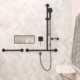 Fienza 300/450/600/900mm Care Accessible Grab Rail Stainless Steel/Matt Black