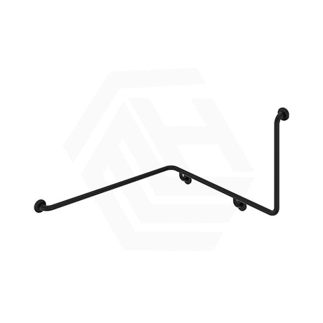 Fienza 1110mm 90° Care Accessible Wrap Around Grab Rail Left/Right-Hand Brushed Stainless Steel/Matt Black