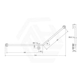 Fienza 900x700mm 40° Care Accessible Grab Rail Left/Right-Hand Stainless Steel/Matt Black