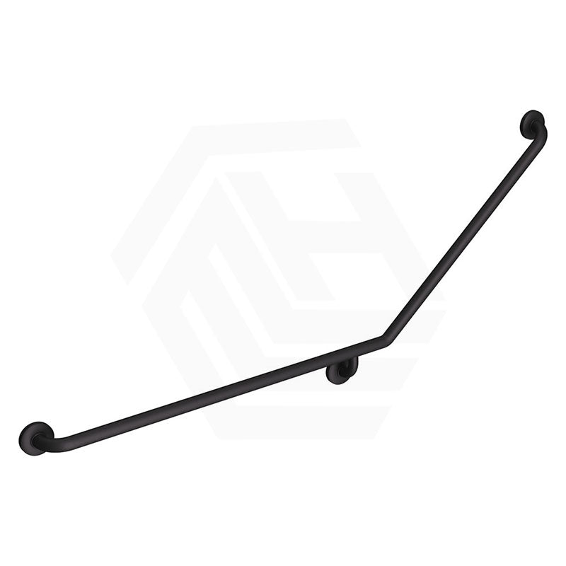 Fienza 900x700mm 40° Care Accessible Grab Rail Left/Right-Hand Stainless Steel/Matt Black