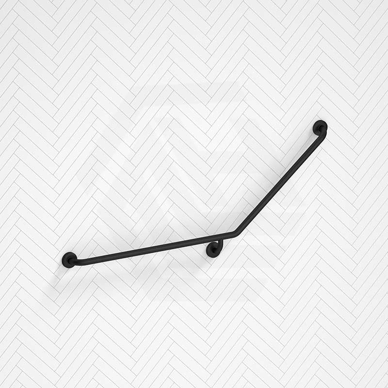 Fienza 900x700mm 40° Care Accessible Grab Rail Left/Right-Hand Stainless Steel/Matt Black