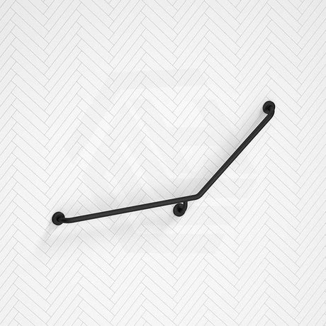 Fienza 900x700mm 40° Care Accessible Grab Rail Left/Right-Hand Stainless Steel/Matt Black