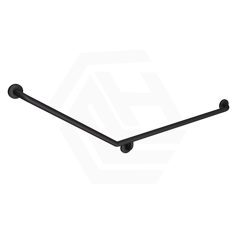 Fienza 900x700mm 40° Care Accessible Grab Rail Left/Right-Hand Stainless Steel/Matt Black
