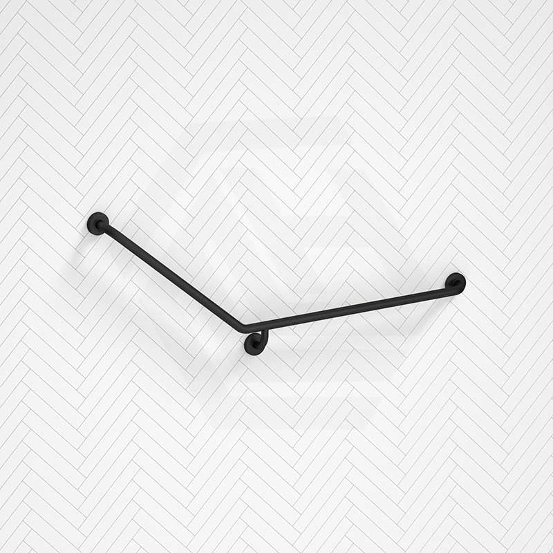 Fienza 900x700mm 40° Care Accessible Grab Rail Left/Right-Hand Stainless Steel/Matt Black