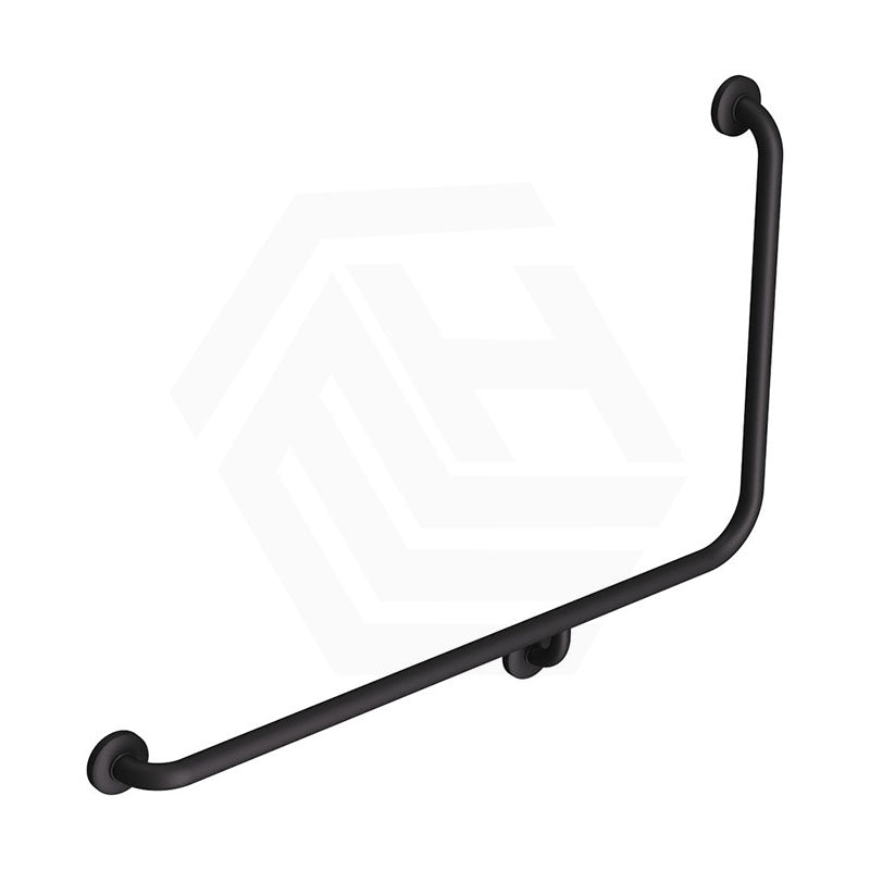 Fienza 960x600mm 90° Care Accessible Grab Rail Left/Right-Hand Stainless Steel/Matt Black