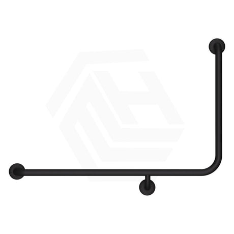 Fienza 960x600mm 90° Care Accessible Grab Rail Left/Right-Hand Stainless Steel/Matt Black