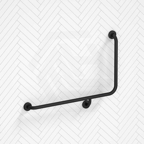 Fienza 960x600mm 90° Care Accessible Grab Rail Left/Right-Hand Stainless Steel/Matt Black