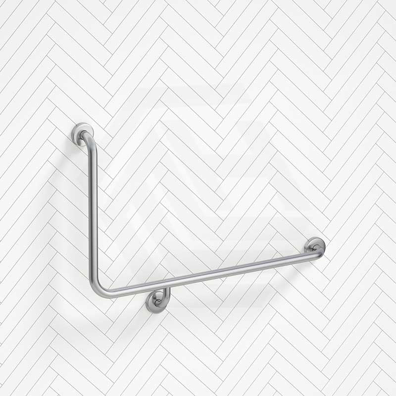 Fienza 960x600mm 90° Care Accessible Grab Rail Left/Right-Hand Stainless Steel/Matt Black