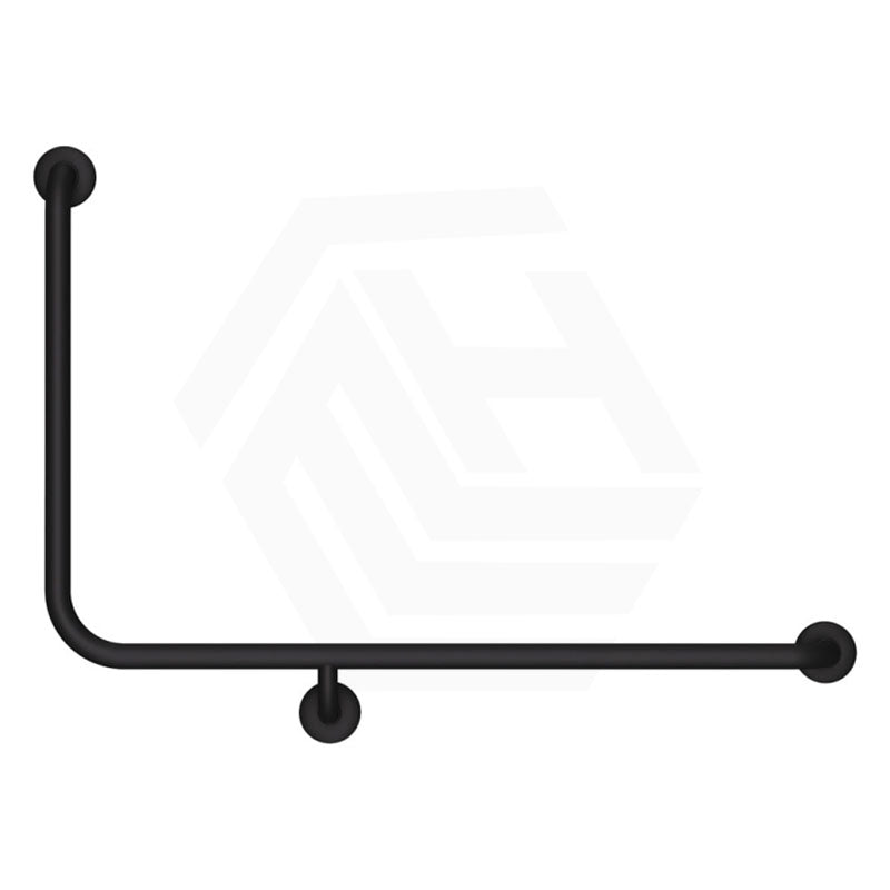 Fienza 960x600mm 90° Care Accessible Grab Rail Left/Right-Hand Stainless Steel/Matt Black
