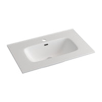 Fienza Joli 750Mm Ceramic Full Depth Basin-Top Matt White 1 Or 3 Tap Holes Available Hole Vanity