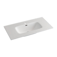 Fienza Joli 900Mm Ceramic Full Depth Basin-Top Matt White 1 Or 3 Tap Holes Available Hole Vanity