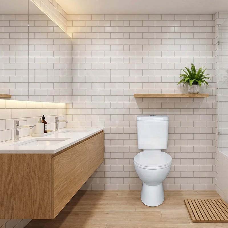 Fienza Stella Adjustable Link Toilet Suite 635x360x855mm - Gloss White