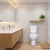 Fienza Stella Adjustable Link Toilet Suite 635x360x855mm - Gloss White