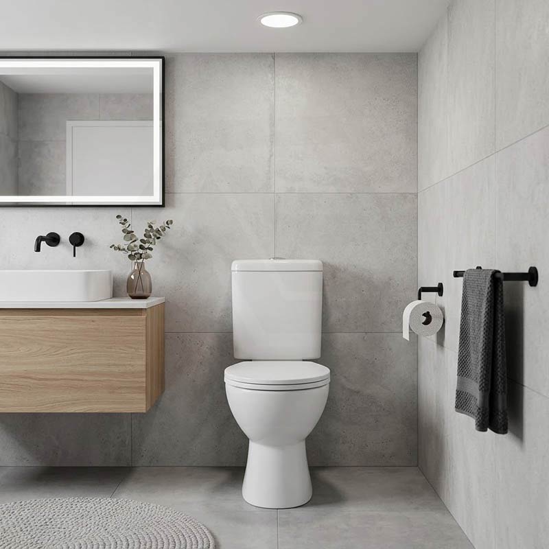 Fienza Stella Adjustable Link Toilet Suite 635x360x855mm - Gloss White
