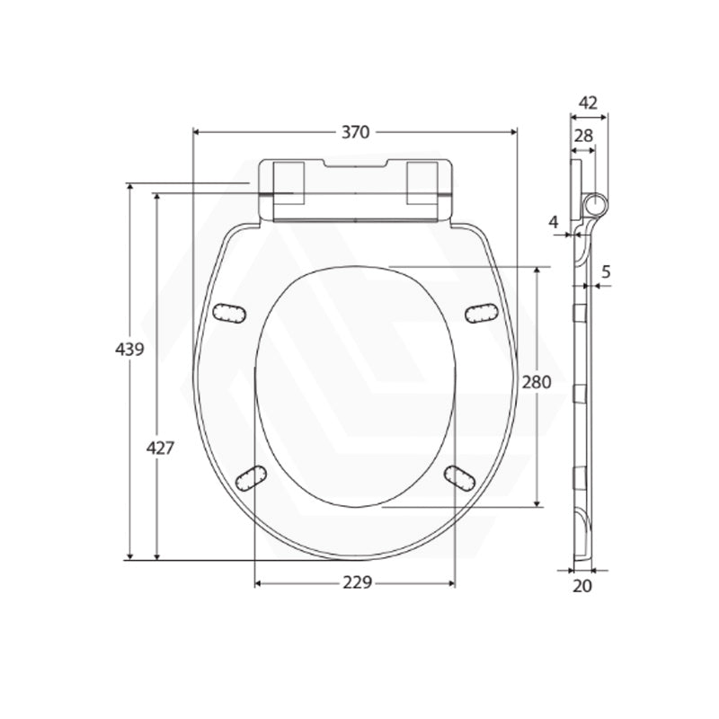 Fienza Stella UF Soft Close Toilet Seat - Gloss White