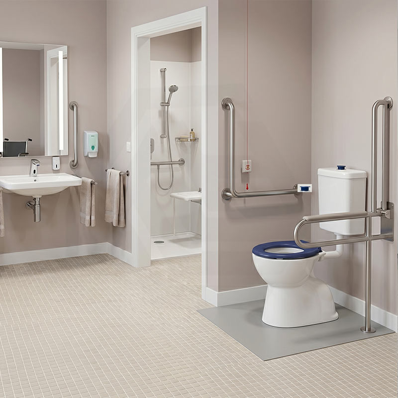 Fienza Stella Care Adjustable Link Toilet Suite 800x370x1100mm - Gloss White