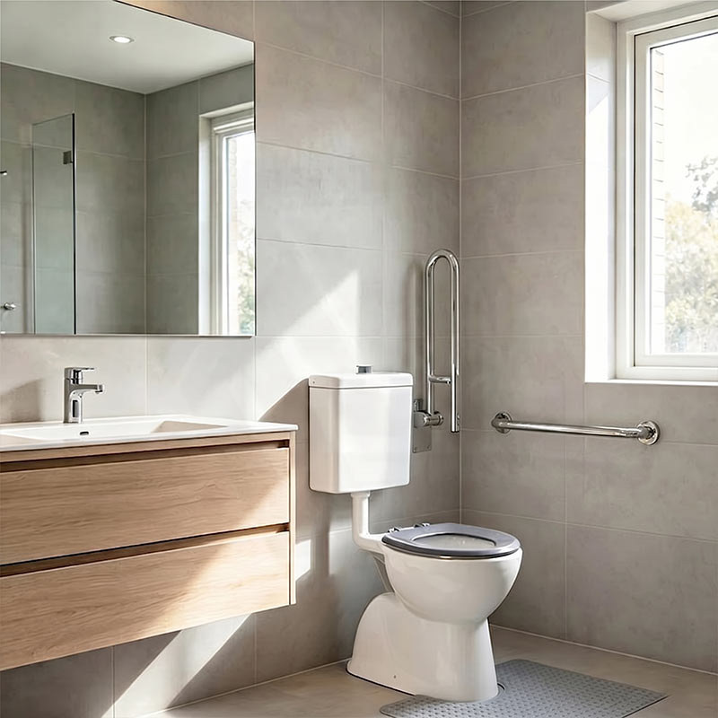 Fienza Stella Care Adjustable Link Toilet Suite 800x370x1100mm - Gloss White
