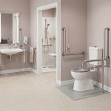 Fienza Stella Care Adjustable Link Toilet Suite 800x370x1100mm - Gloss White