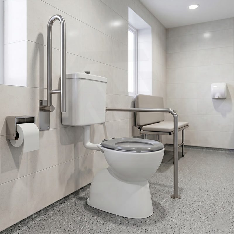 Fienza Stella Care Adjustable Link Toilet Suite 800x370x1100mm - Gloss White