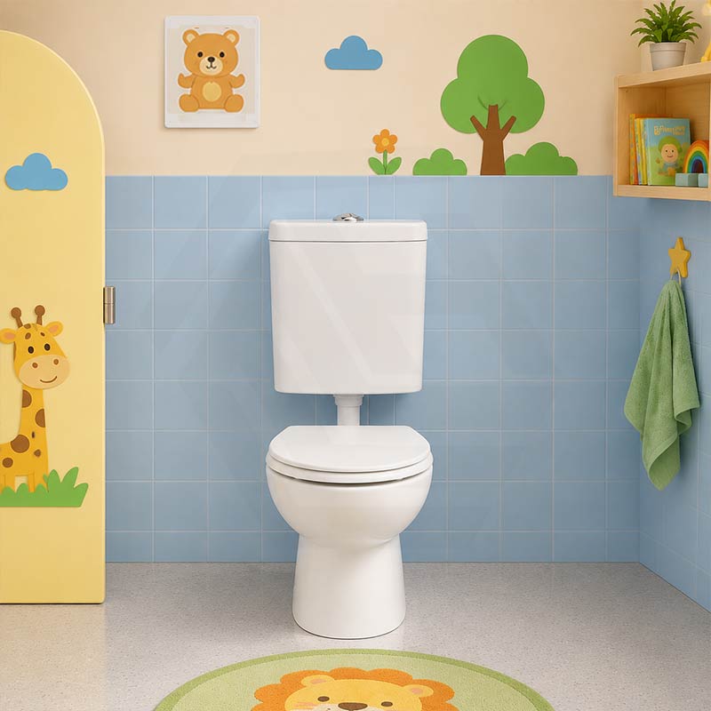 Fienza Stella Junior Adjustable Link Toilet Suite 635x350x865mm - Gloss White