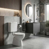 Fienza Stella Senior Adjustable Link Toilet Suite 800x370x1100mm - Gloss White