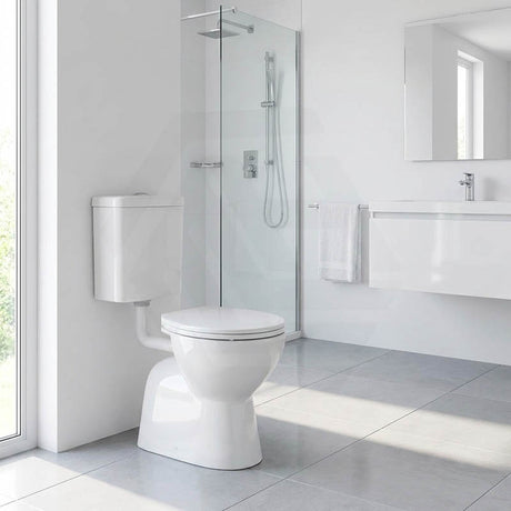 Fienza Stella Senior Adjustable Link Toilet Suite 800x370x1100mm - Gloss White