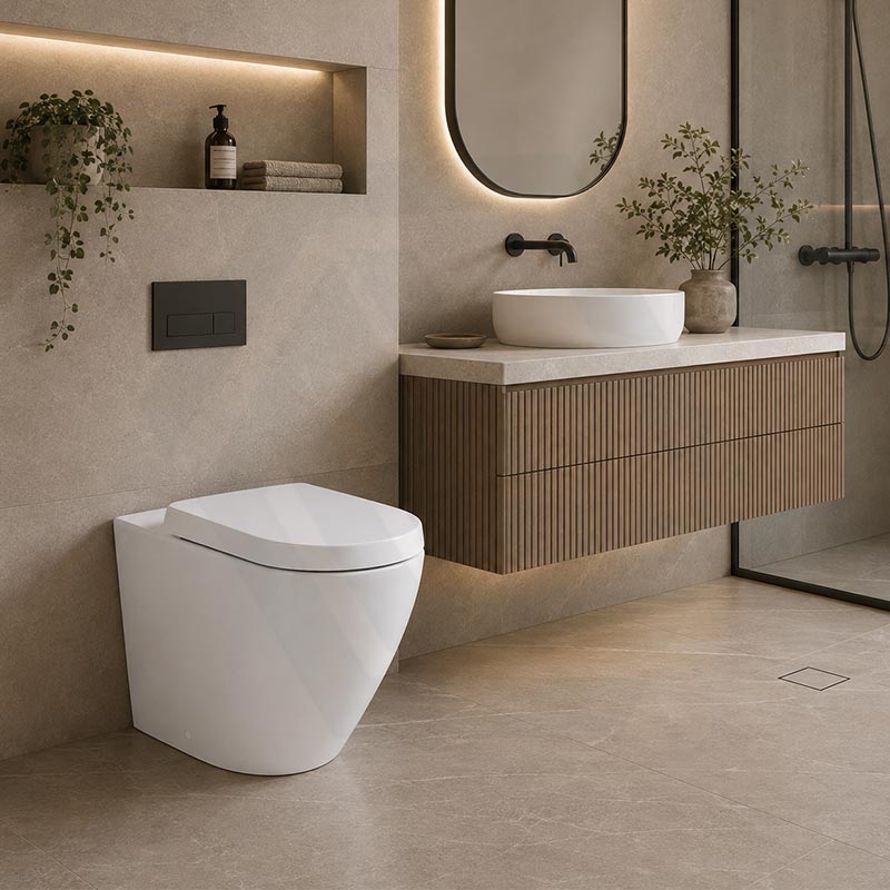 Fienza Koko Rimless Tornado Flush Wall-Faced Pan Toilet Only 570x360x445mm - Variant Colour