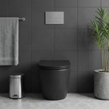 Fienza Koko Rimless Tornado Flush Wall-Faced Pan 570x360x445mm - Matt Black