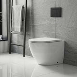Fienza Koko Rimless Tornado Flush Wall-Faced Pan 570x360x445mm - Matt White