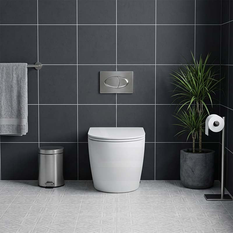 Fienza Koko Rimless Tornado Flush Wall-Faced Pan 570x360x445mm - Matt White